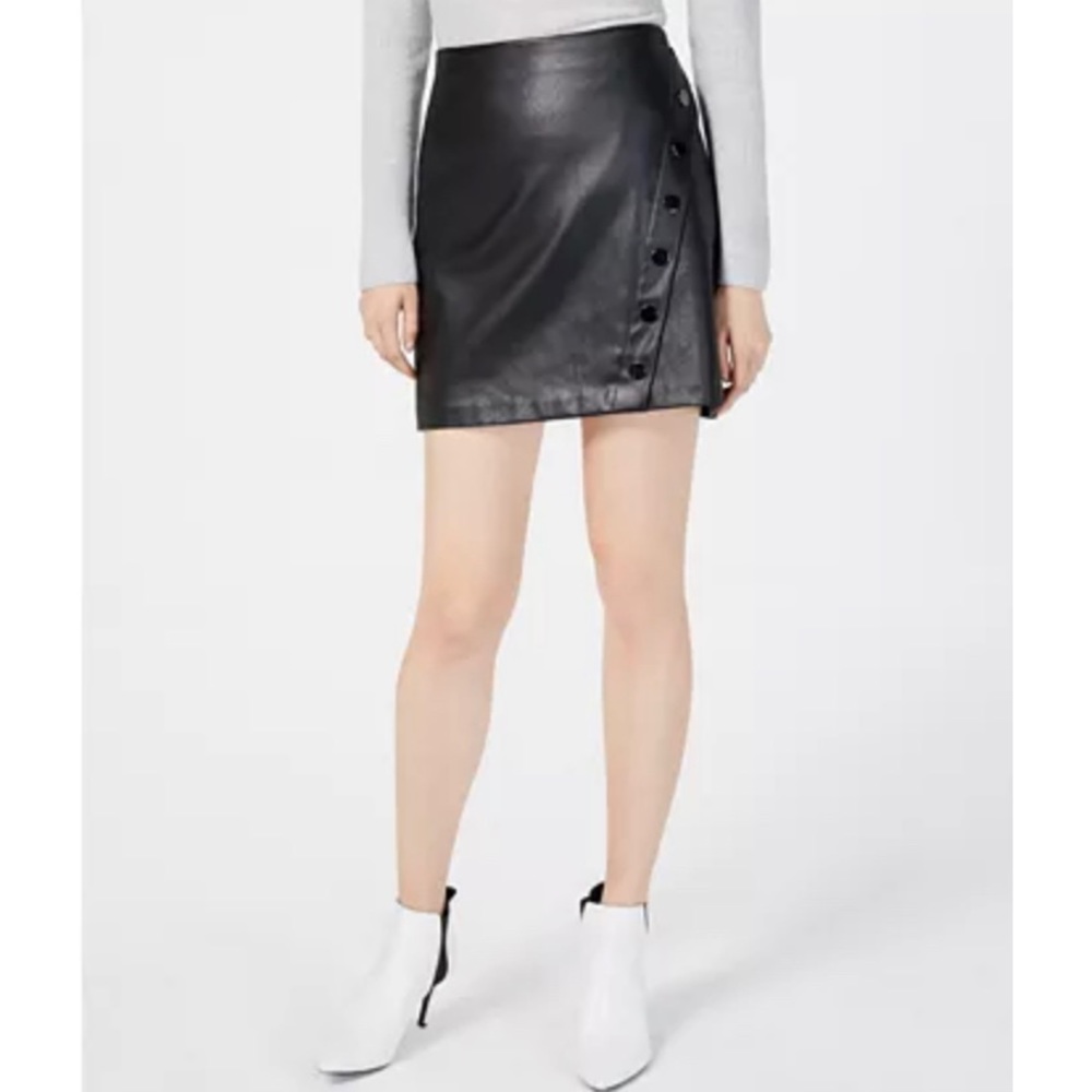INC faux leather mini skirt